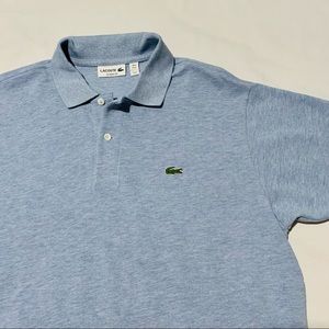 LACOSTE EUC light blue 100% cotton mens polo size XL classic fit shirt